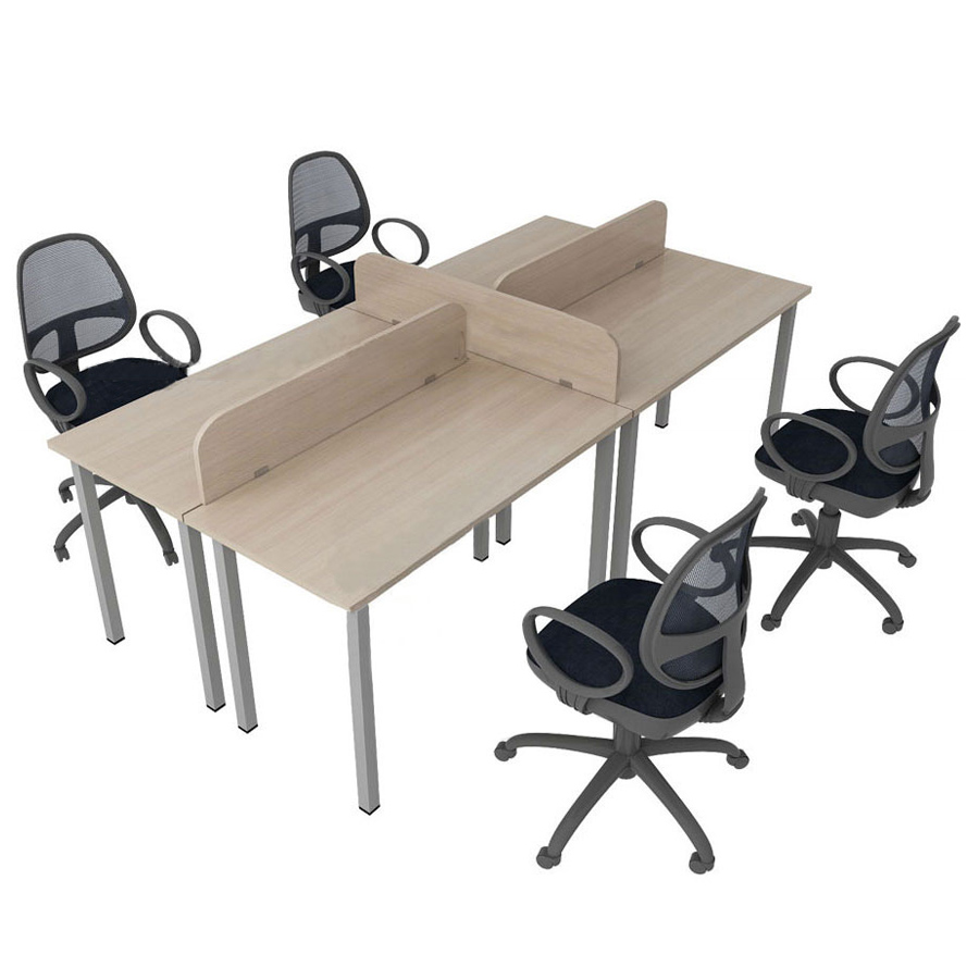 Cụm bàn làm việc chân sắt CBTP4